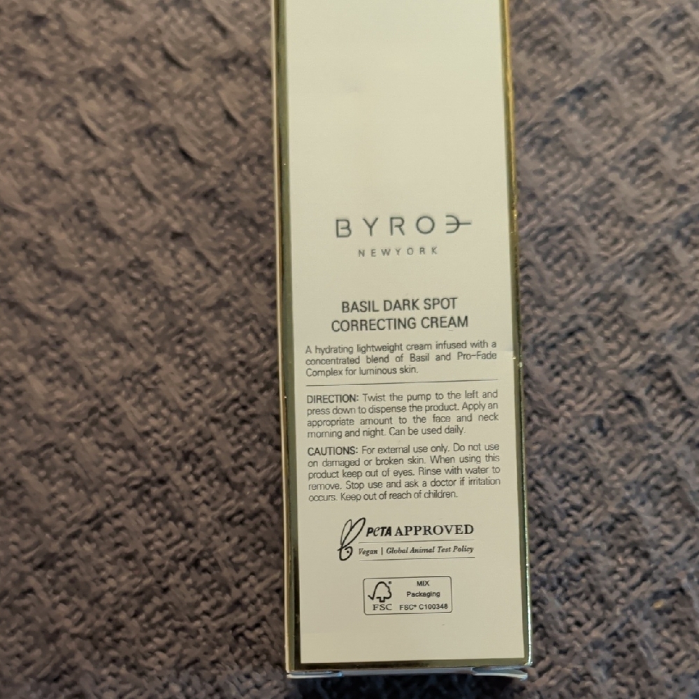 BYROE New York, Basil Dark Spot Correcting Cream New In Box - Picture 3 of 6